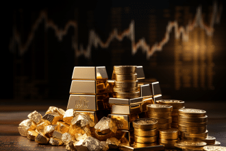 L'or brillant symbolisant la sécurité financière et la stabilité des investissements