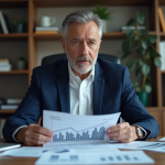 Analyste financier étudiant un graphique de coûts variables