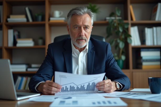 Analyste financier étudiant un graphique de coûts variables