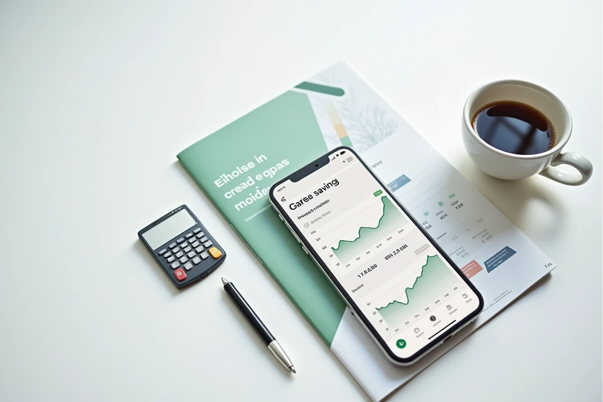Flat lay de documents et smartphone comparant les taux du livret boosté et du compte à terme en 2026