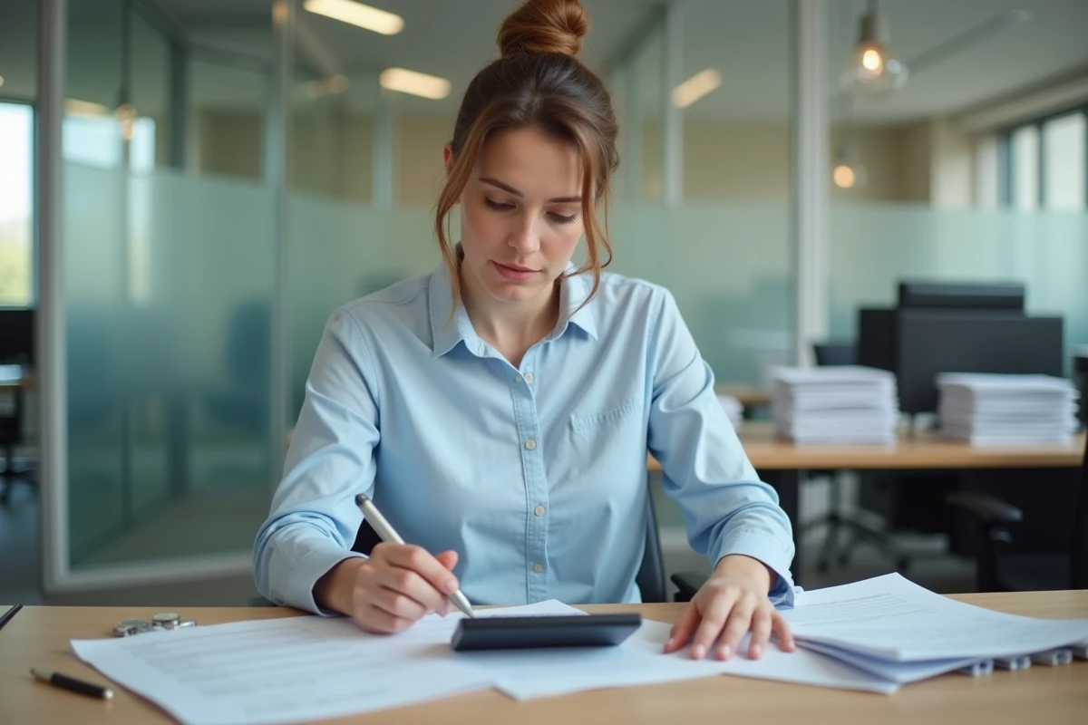 Fonctionnaire analysant des documents de salaire liés à l'augmentation du point d'indice 2026